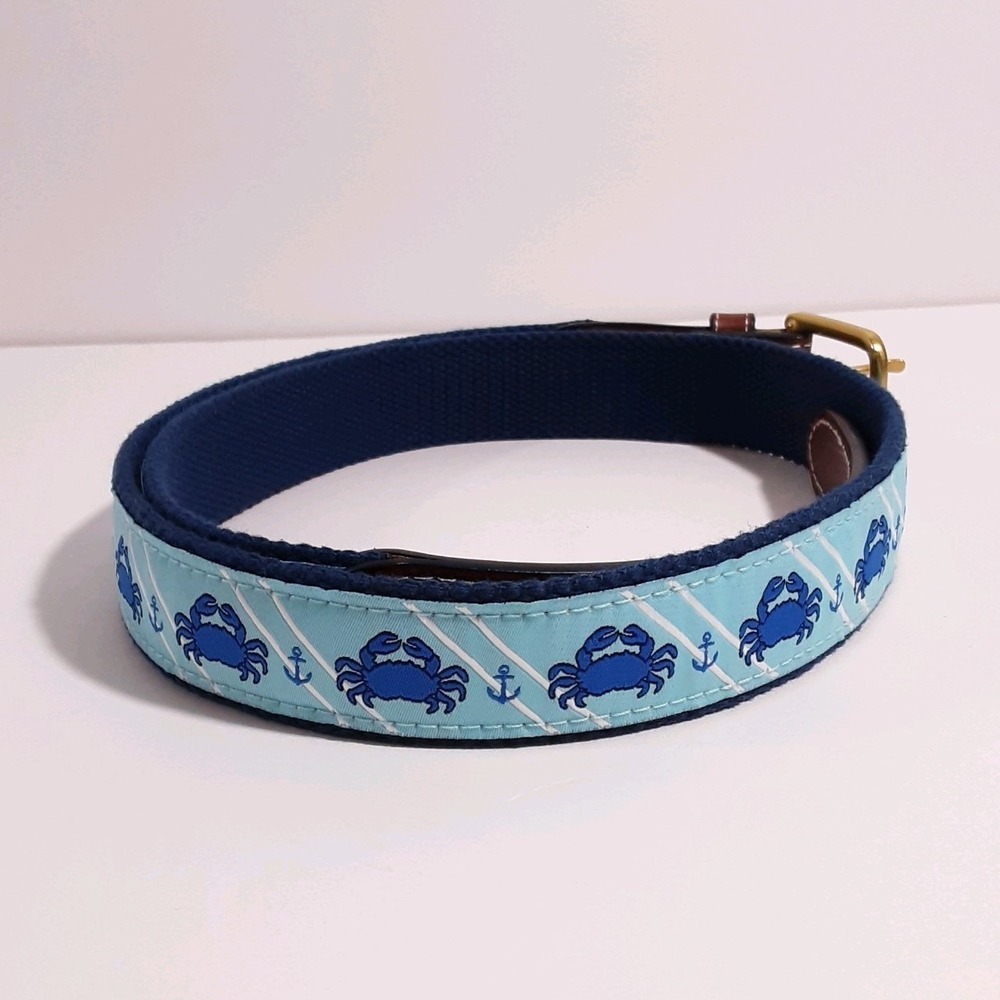 Blue Crab Simply Southern Men's Belt Brand New Size 38